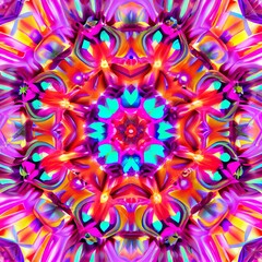 Sticker - Abstract kaleidoscope background. Beautiful kaleidoscope texture. Illustration