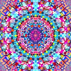 Poster - Abstract kaleidoscope background. Beautiful multicolor kaleidoscope texture