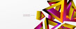 © antishock - Triangle abstract background. 3d vector basic shape technology or business concept composition. Trendy techno business template for wallpaper, banner, background or landing