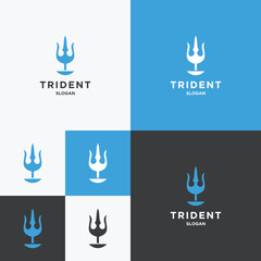 Wall Mural - Trident logo icon design template vector illustration