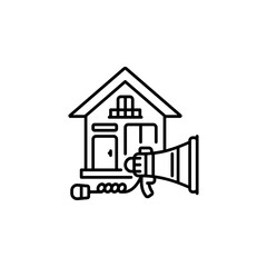 Poster - real estate promotion vector icon. real estate icon outline style. perfect use for logo, presentation, website, and more. simple modern icon design line style