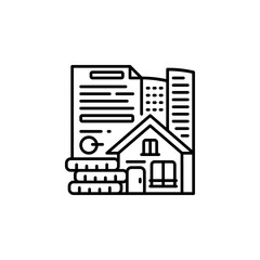 Poster - property vector icon. real estate icon outline style. perfect use for logo, presentation, website, and more. simple modern icon design line style