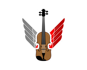 Sticker - Wing with violin in the middle