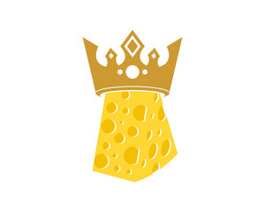 Wall Mural - Cheese with crown on top