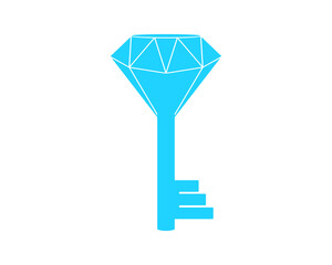 Wall Mural - key with diamond shape on it