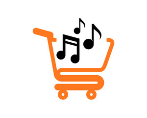 Wall Mural - Trolly with music note inside