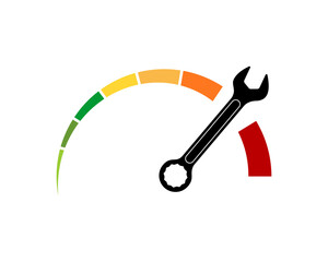 Sticker - Speedometer with wrench shape inside