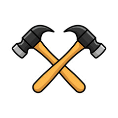 Wall Mural - hammer icon vector design template in white background