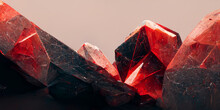 Abstract Red Gems Stone Wallpaper Background