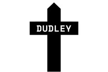 Dudley: Illustration Eines Schwarzen Kreuzes Mit Dem Vornamen Dudley