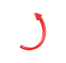 Poster - semicircular red arrow. forward pointer and business cursor