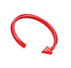 Poster - circular red arrow pointer. direction cursor and business cursor