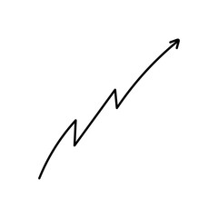 Poster - Black writhing and twisting arrows icon set. Signpost movement and minimalistic distance symbol with outline design for graphic vector decor