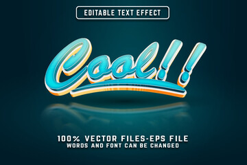 Poster - Cool 3d Text Effect Premium vectors