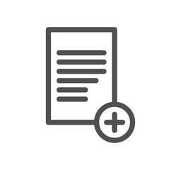Poster - Document icon outline and linear symbol.	
