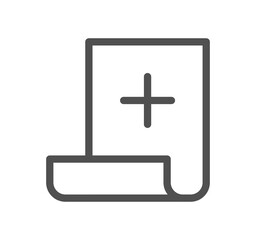 Poster - Document icon outline and linear symbol.	
