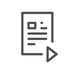 Poster - Document icon outline and linear symbol.	
