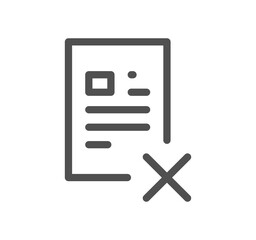 Poster - Document icon outline and linear symbol.	
