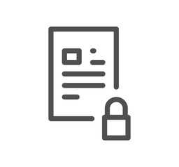 Poster - Document icon outline and linear symbol.	
