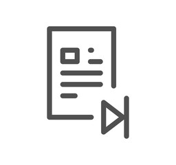 Poster - Document icon outline and linear symbol.	
