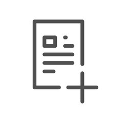 Poster - Document icon outline and linear symbol.	
