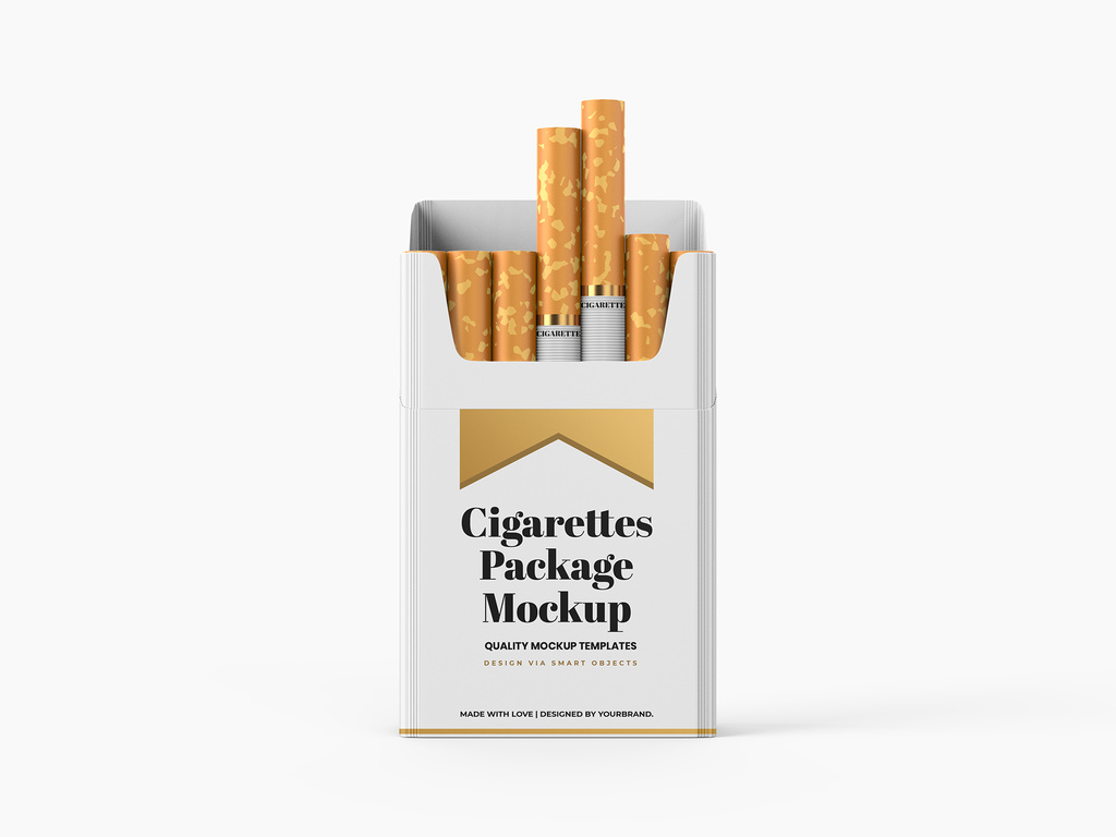 cigarette packaging mockup Cigarette Pack Mockup Stock Template