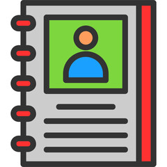 Sticker - COntact Book Icon