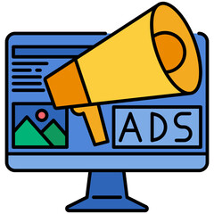 digital advertising line icon