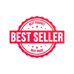 Wall Mural - Best Seller Shopping Vector Label 