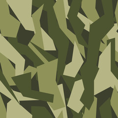 Wall Mural - Camouflage texture seamless pattern from rectangular shapes. Abstract modern military camouflage background for fabric and textile print