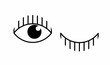 © Sutana - Open and winking eyes icon isolated on white background