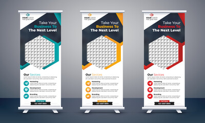 Wall Mural - corporate-roll-up-banner , Marketing-agency-banner , Standee-banner-design