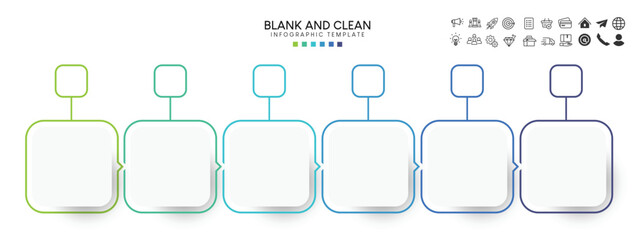 	
Blank and clean. Steps business data visualization timeline process infographic template design	