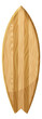 Surfboard with cartoon wood . Fish shape board