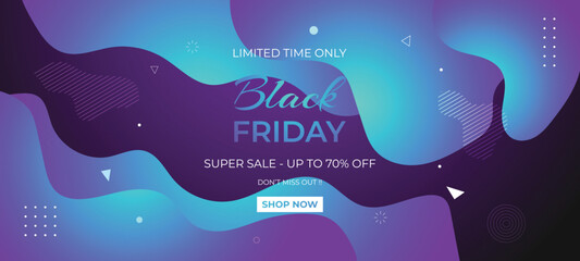 Wall Mural - Black friday special offer. Social media web banner for shopping, sale, product promotion. Background for website and mobile app banner, email. Vector illustration in black and red colors.