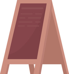 Poster - Outdoor signage stand semi flat color raster object. Full sized item on white. Floor advertising display for cafe and coffee shop simple cartoon style illustration for web graphic design and animation