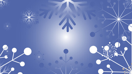 Poster - Vector Heavy Snowfall, Snowflakes in Various Shapes and Forms