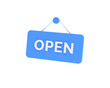 © Qiudes - Open sign isolated 3d render illustration