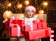 © be free - Wishing a happy New Year. happy new year. delivery christmas gifts. merry christmas. Woman and christmas time. girl with gift box. winter holidays and vacation. Christmas shopping