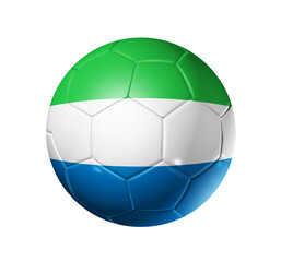 Wall Mural - Soccer football ball with Sierra Leone flag