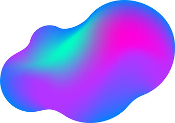 Poster - gradient blob shape. abstract organic random form. liquid fluid background. amoeba bubble and splash
