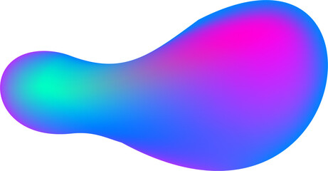 Poster - gradient blob shape. abstract organic random form. liquid fluid background. amoeba bubble and splash