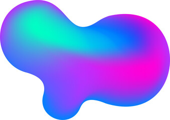 Poster - gradient blob shape. abstract organic random form. liquid fluid background. amoeba bubble and splash