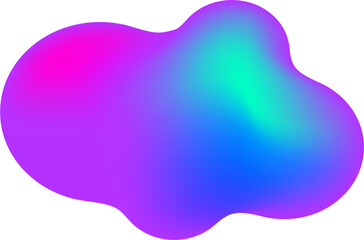 Poster - gradient blob shape. abstract organic random form. liquid fluid background. amoeba bubble and splash