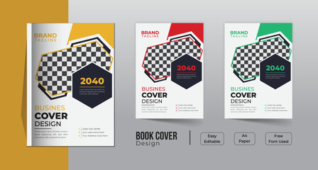 Wall Mural - Corporate business book cover template design, Annual business report brochure design, Leaflet presentation, annual report, book cover templates layout in A4 size