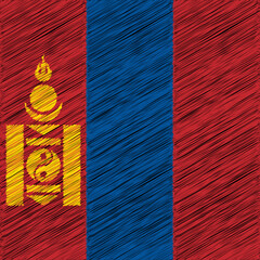 Wall Mural - 29 December Mongolia Independence Day Flag Design