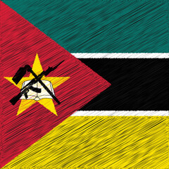 Wall Mural - 25 June Mozambique Independence Day Flag Design