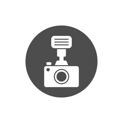 Wall Mural - Video camera icon isolated on a white background - concept of videography and online content