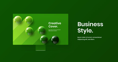 Isolated computer display mockup website screen concept. Abstract presentation vector design template.
