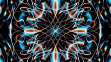 Abstract Energy Waves Blue And Orange Kaleidoscope Vj Loop Animation